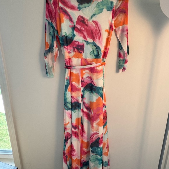 Harlow & Rose Floral Tie Front Sundress with Plunge Neckline size M NWT - Picture 6 of 6